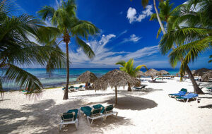 Beautiful Caribbean beach in Dominican Republic